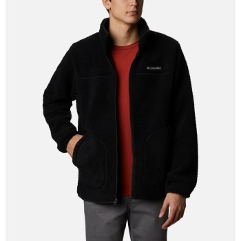 Columbia Rugged Ridge II Sherpa Full Zip Fleece, Chamarras Negros Para Hombre | 038769-ZRU